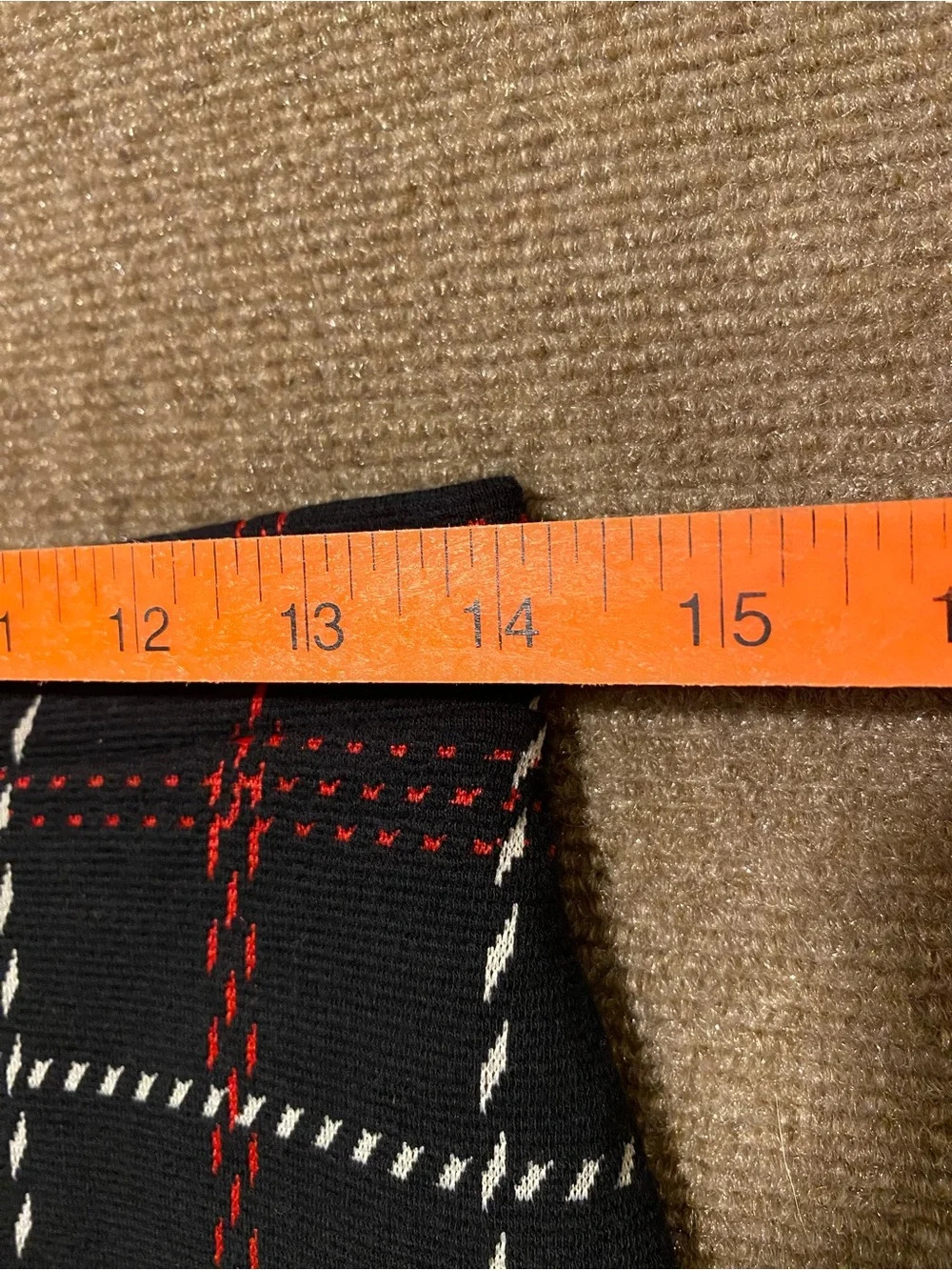 Ann Taylor Petite Grid Plaid Tweed Pencil Skirt Black Red White XSP